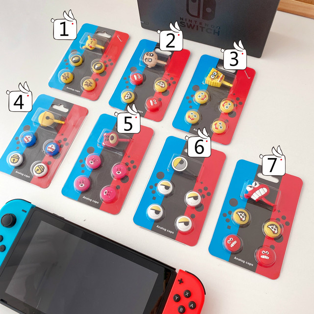 2セット Nintendo Switch Switch Lite対応 ボタン カバー 防塵栓 かわいい ジョイコン グリップ キャップ ジョイスティックカバー 任天堂スイッチ ニンテンドウ スイッチライト Joy Con ボタン保護 かわいいairpodsケース Switchカバー Iphoneケース Airtag