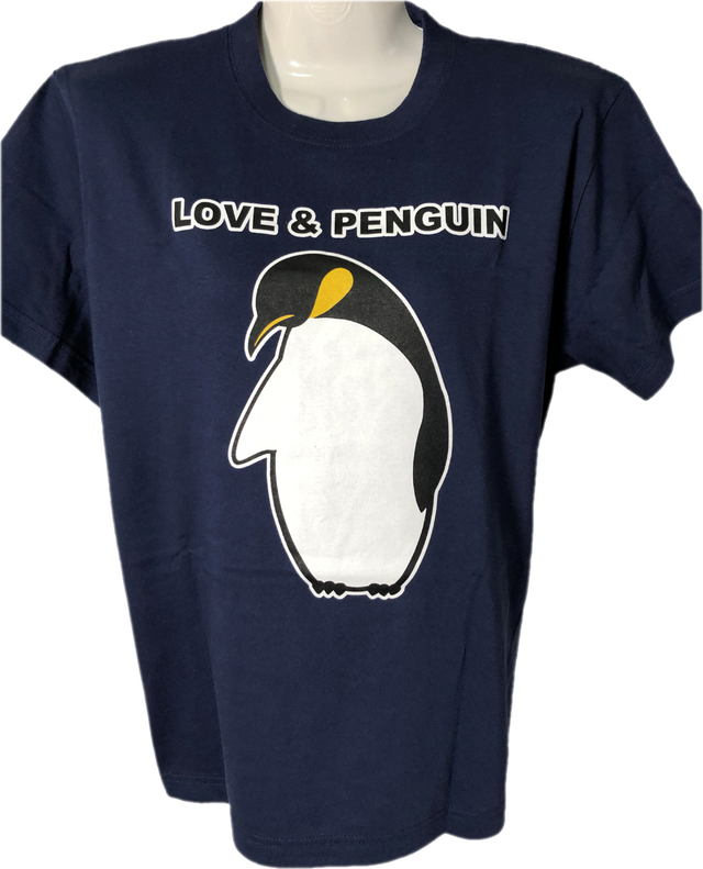 つながるtシャツ 赤ちゃんペンギンのバックプリント ブラック イルカのtシャツ屋さん By Peach Rt