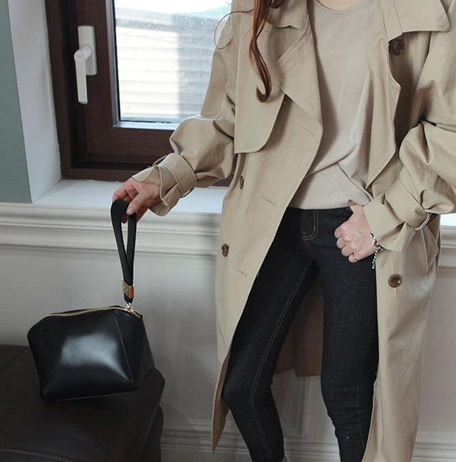 トレンチコート ベルト Vネック ラグランスリーブ シンプル 定番 正統派 クラシック 羽織り きれいめ カジュアル かっこいい 大人 通勤 通学 おでかけ Crystalhk