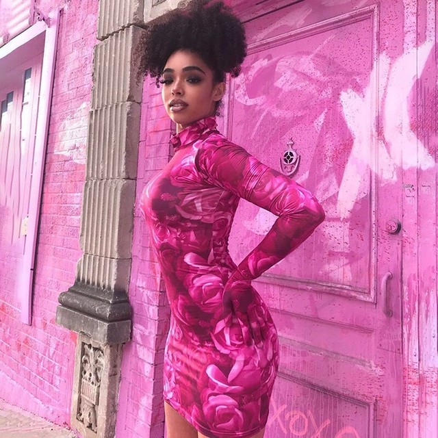 ピンク ローズ ワンピース グローブ セットアップ Steel Tits