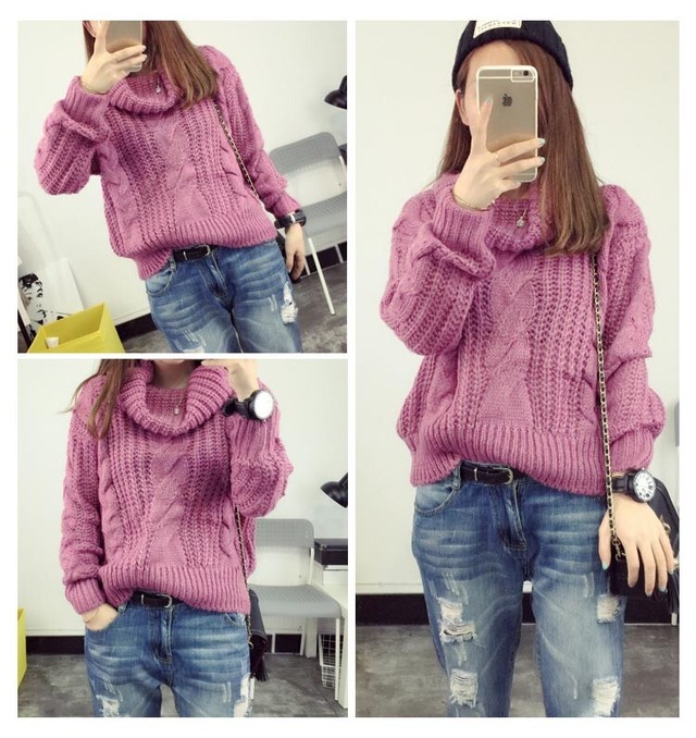 オフタートルニット オフタートルネック ニット レディース ケーブル編み 2441 Lagy 韓国ファッション レディース メンズ 通販のお店