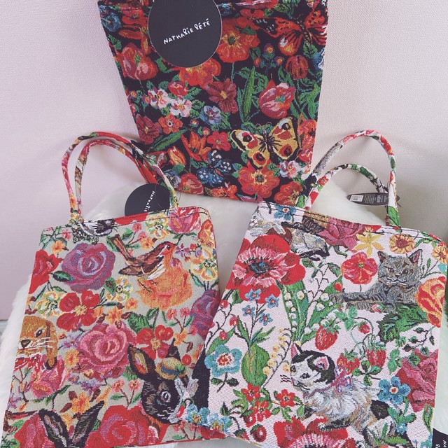 Nathalie Lete ナタリー レテ ミニバッグ バタフライ フラワー Mini Bag Butterfly Flower 雑貨店feve