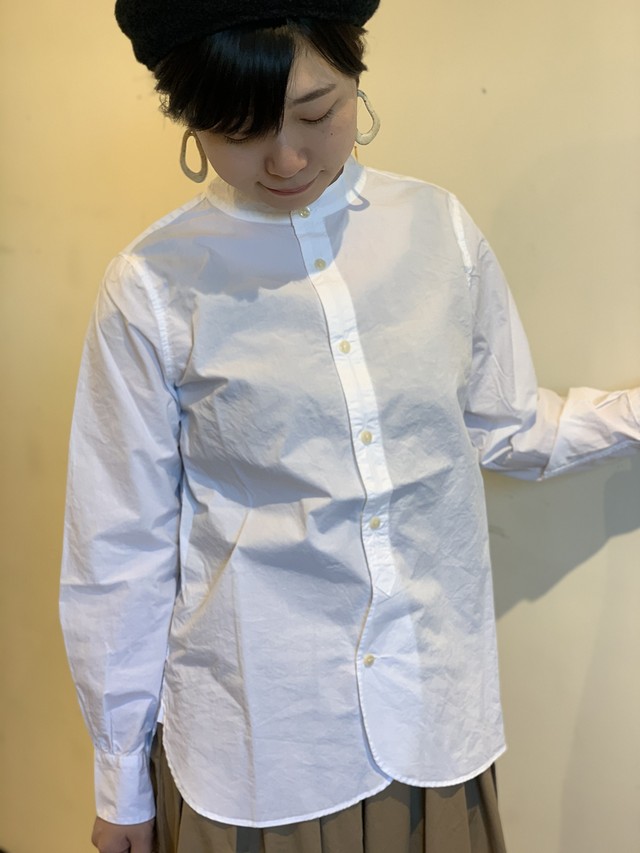 So タイプライター襟なしシャツ The Kitanoshop