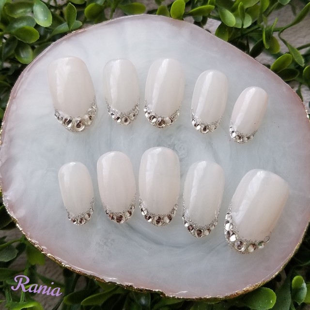 No 68 大人シンプル キラキラネイル ベース薄め Rania ﾗﾆｱ