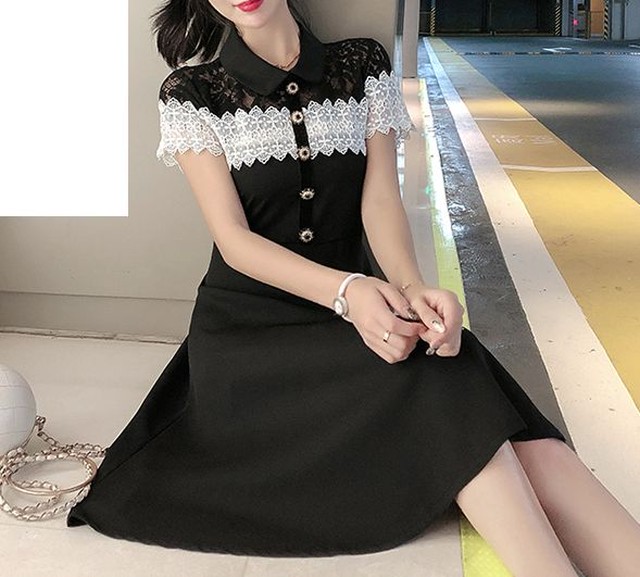 ワンピース レディース きれいめ 春夏 Aライン ワンピース 膝丈 レースワンピース カジュアル ワンピース お呼ばれ ワンピース Jm8039 Dress Plaatje