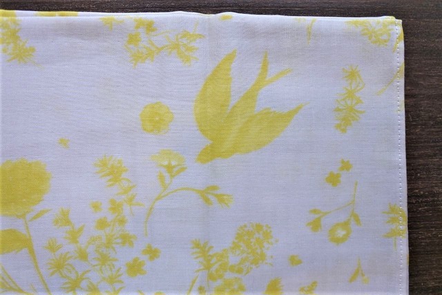 ダブルガーゼ手ぬぐい 花と鳥 Sumau Nani Iro 小さな雑貨屋mitsuba