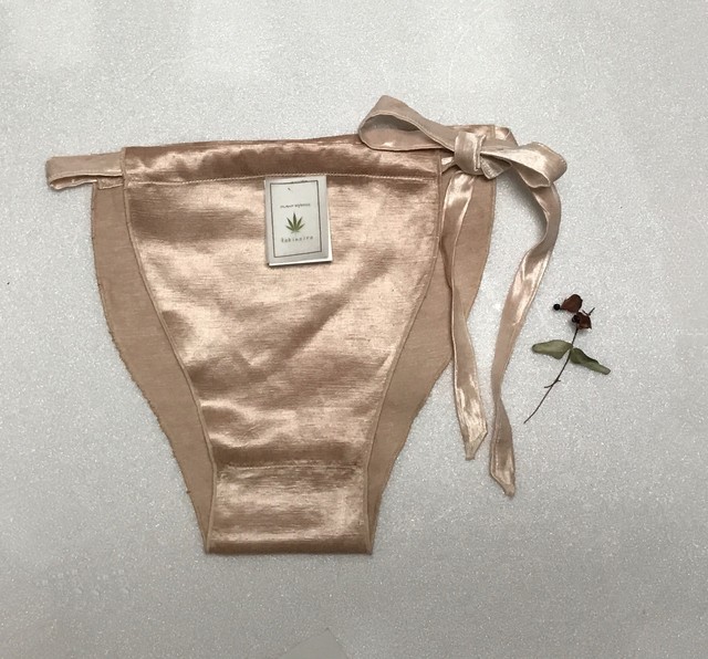 今期完売御礼 春分満月 月の廻りの満月染め ヘンプシルクふんティ 琵琶桜 おしゃれふんどしパンツ 冷え取り 大麻 Tokinoiro