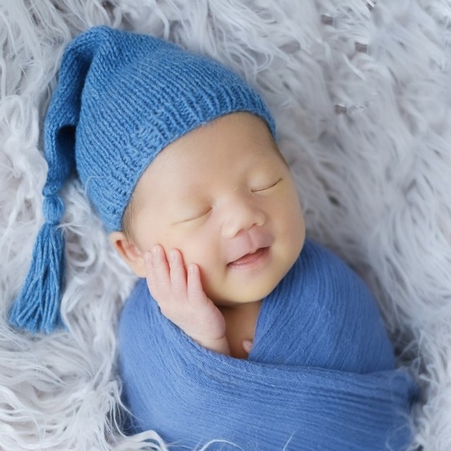 タッセル付きナイトキャップ Pear Pie Newbornphoto Props