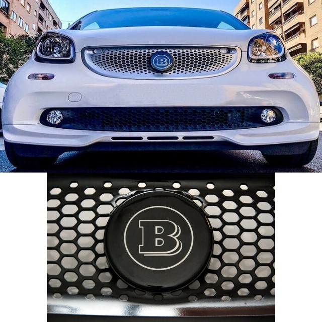 購入前 在庫要確認 バッジ エンブレム B フロントグリル レーダー対応 Brabus Smart 15 19 Smart Fortwo C453 Mercedes Benz ブラバス スマートフォーツー メルセデス ベンツ 車バイクのパーツ店