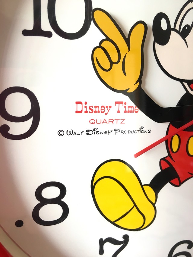 昭和レトロ Walt Disney Production ミッキー掛け時計 レトロ雑貨 チェリッシュ