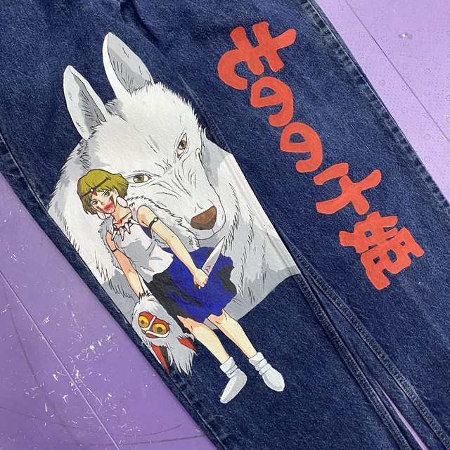 古着 リメイク ペイント デニム アロア原宿