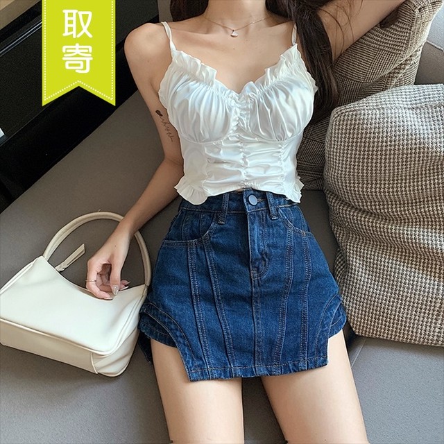 リメイク風加工 ショートパンツ キュロット ホットパンツ ビッグポケット ハイウエスト レディース ショーパン きれいめ デート キュート ジーンズ デニムパンツ 取寄 発送目安14 21日営業日 Laff Store 会社情報 納期の確認をお願いします