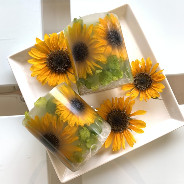 ミニひまわりのボタニカルキャンドル 右側 Botanical Candle Luz