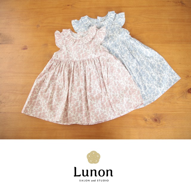 即納 リバティプリントワンピース 韓国子供服 Lunonimari41