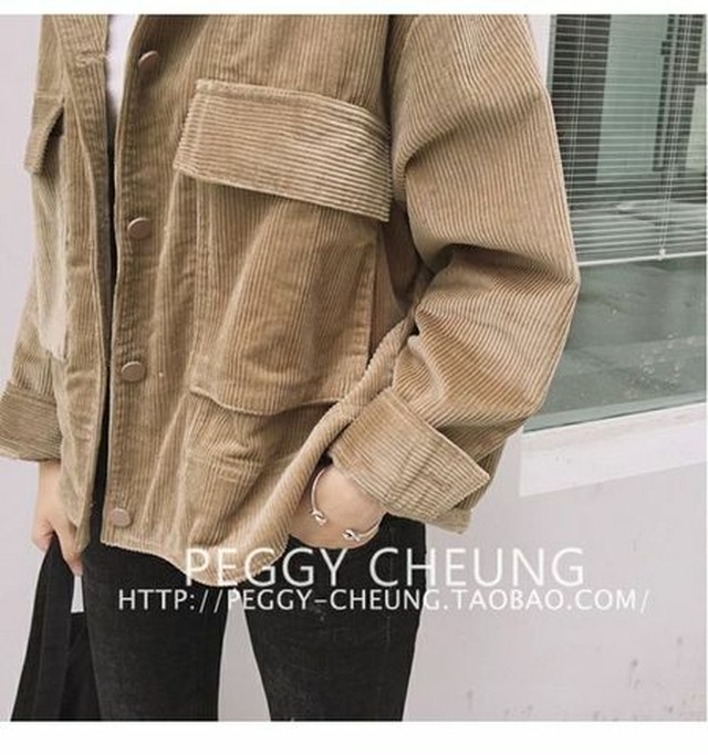 アウター ジャケット コーデュロイ シャツ 大きい トップス 長袖 ワンサイズ 2カラー 代 30代 レディース 秋 冬 Ch0335 Girls Ladies Fashion ユーユアユー