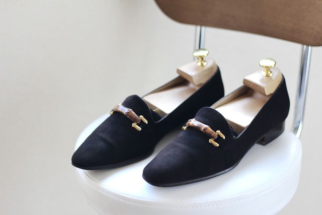 Gucci グッチ バンブーローファー ビットローファー 婦人靴 レディースシューズ 7 24cm イタリア製 スエード Vivo Shoe Salon