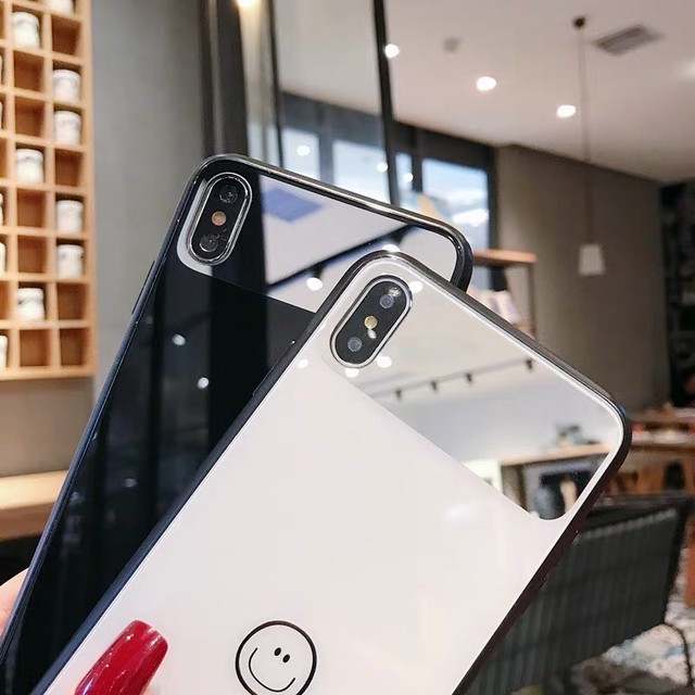 ニコちゃん ミラー付き Iphoneケース スマホケース スマホカバー アイフォンケース Iphonex Iphonexr スマイリー 鏡 Ashop Iphoneケース アクセサリー ファッション