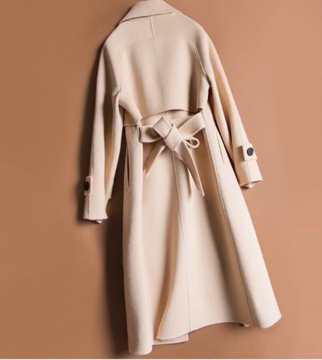 軽量 贅沢クラッシック100 両面ウールコート厚いレディースウールコートあったか 吉田ファッションセンター