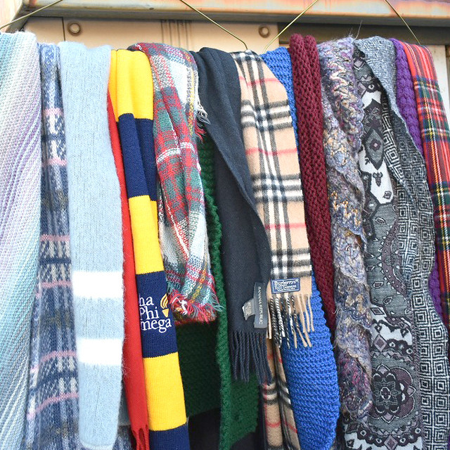 1点物 お洒落レトロデザイン深緑マフラーus古着メンズレディースok90sストリート スポーツmixスカーフ巻き物ネックウォーマー手作り 古着屋カチカチ 東京都北区 Jr王子駅前で実店舗展開中 通販もok Tokyo Japan