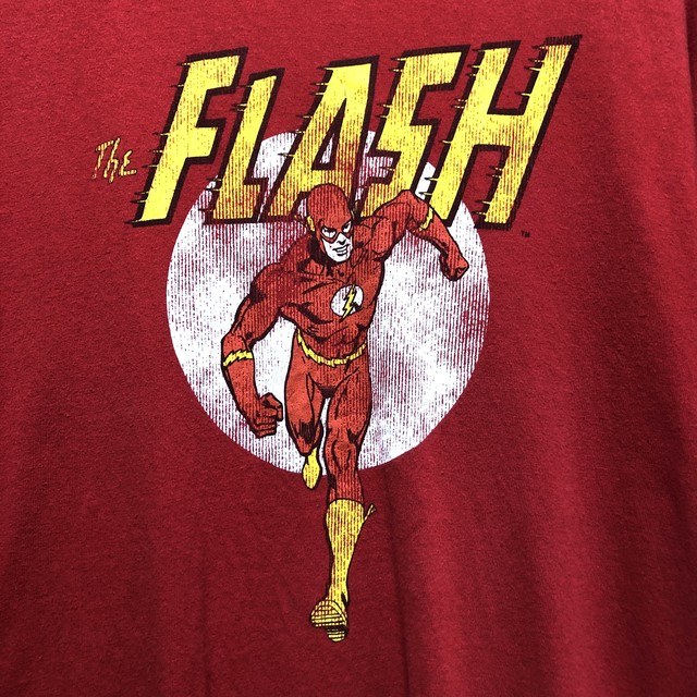Dcコミックス フラッシュ キャラクター Tシャツ Dc Comics The Flash メンズl 赤色 Usa アメリカ古着 古着屋エバレット