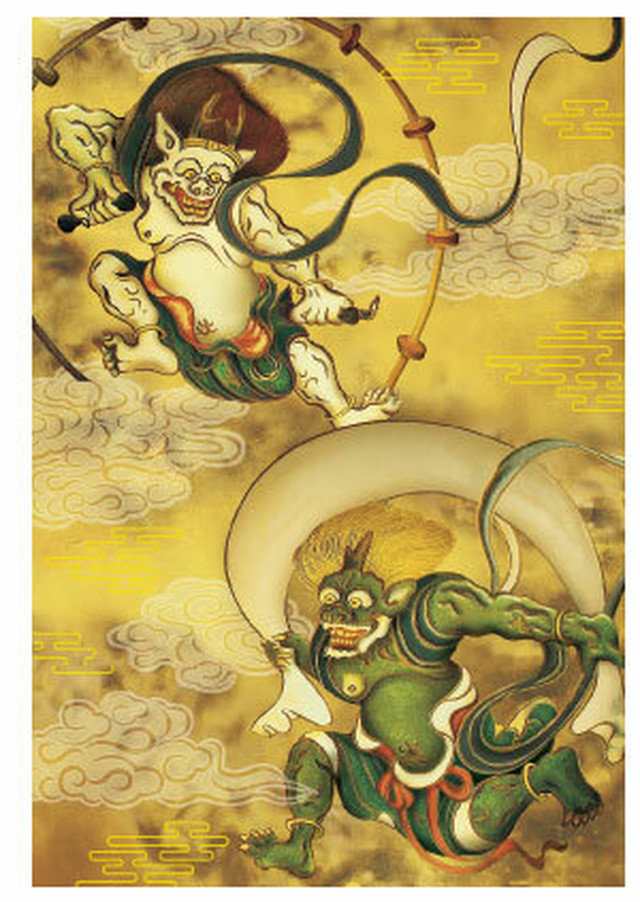 日本の美術３dクリアファイル 風神雷神図 3dポストカード Edo 3d Pop 日本の美景 日本の美術 江戸 浮世絵 加陽印刷株式会社