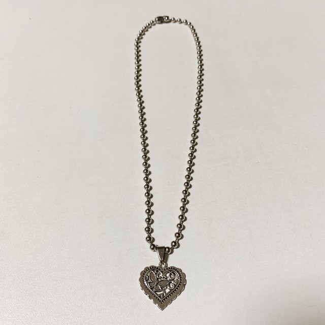 Heart Ball Chain Necklace ハート ボール チェーン ネックレス S O L