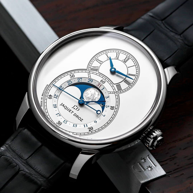 【JAQUET DROZ ジャケ・ドロー】GRANDE SECONDE MOON SILVER グラン・セコンド ムーン シルバー/国内正規品 腕時計