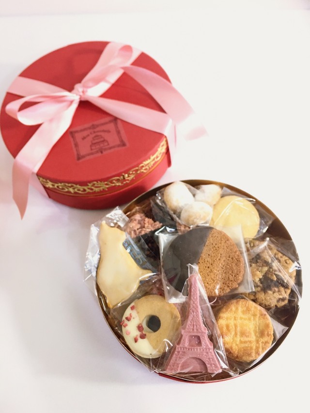 サブレショコラ焼き菓子ギフトbox L 高級チョコレートと上質バターのクッキー缶風ラッピング ｍon Chocolatly モンショコラ トリ