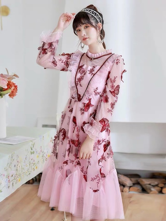 ワンピース 蝶々 バタフライ マキシ ロング Xxl Xl Loveysmileshop