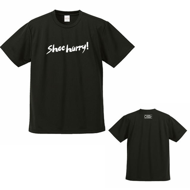 SHOEHURRY! DRY T-SHIRTS|ドライTシャツ(ブラック/ホワイト)