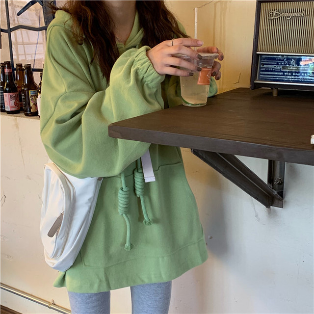 抜け感コーデ パーカーワンピース シンプル カジュアル レディース ビックシルエット 無地 オーバーサイズ 春秋 デイリー 着回し トップス 長袖 10代 代 Ptnym2971 Shop Suba