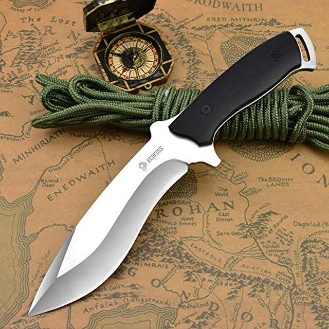 ブッシュクラフトナイフ Nedfoss シースナイフ アウトドア ナイフ フルタング構造 8cr17mov G10ハンドル 薪割り 調理 キャンプ ナイフ ナイフ釣り ウッドクラフト ナイフ サバイバルナイフ 本革シース付き Synthesisfit