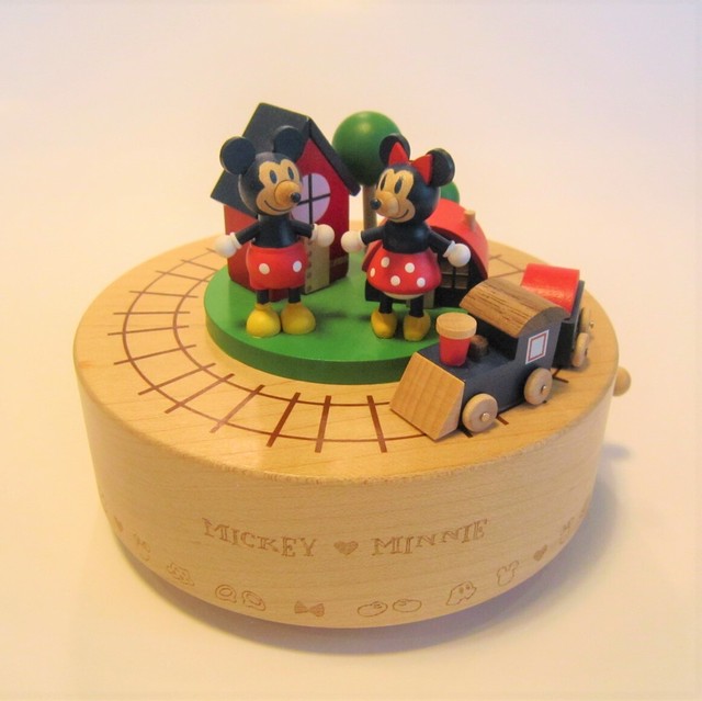 ディズニー木製からくりオルゴール ミッキーミニー機関車 Suwanone Netshop
