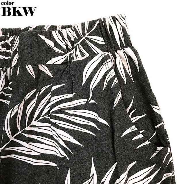 Ba013 711 ビラボン ワイドパンツ ロングパンツ レディース リーフ柄 ブラック系 Billabong Beachdays Okinawa