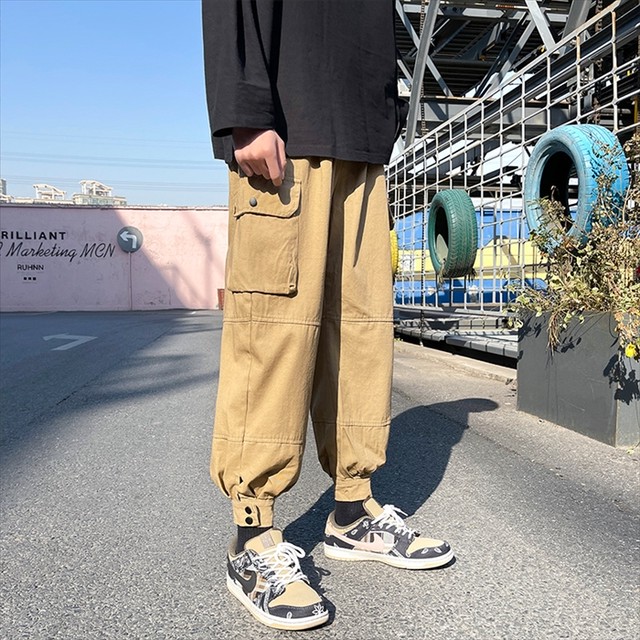 裾ボタン カーゴパンツ ワークパンツ ワイドパンツ サイドポケット カジュアルパンツ ベイカーパンツ ゆったり きれいめ オーバーサイズ メンズ ラフスタイル 取寄 発送目安14 21日営業日 Laff Store For Men ショップ情報 配送スケジュールを必ずご確認下さい
