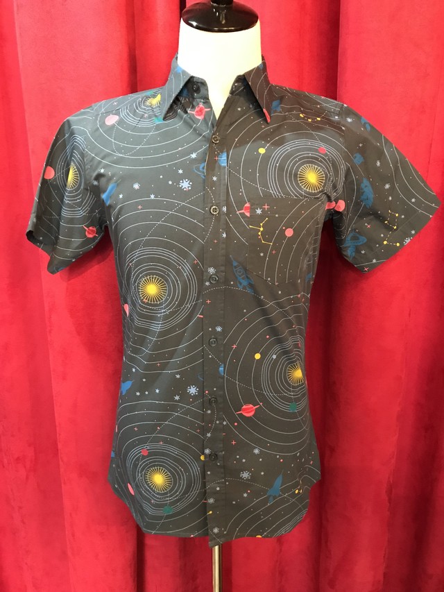 50 Off Run Fly 宇宙柄メンズシャツ More Tea Vicar