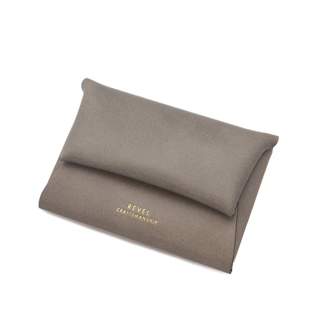 折革ミニ財布 - S.WALLET グレー