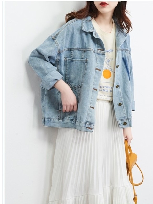 春ジャケットレディース レディース デニム ジャケット レディース コーデ 春服 長袖 Gジャン 羽織 デニムジャケット アウター ゆったり Basecamp49