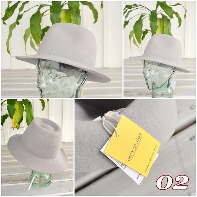 Disce Gaudere ディスケ ガウデーレ A F Fedra Hat 帽子 つば広ハット メンズ レディース フェルト フェルトハット 中折れハット Bluelineshop