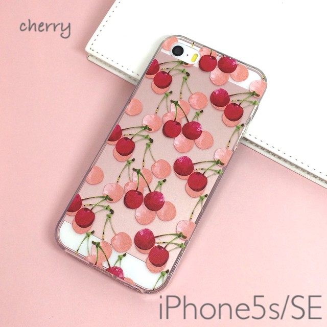 送料込 Iphone5s Seケース チェリー柄 Bibi Case