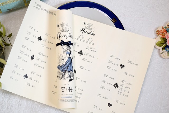 印刷込み 結婚式 ロールタイプ席次表 アリス くるくる Tiamobridal