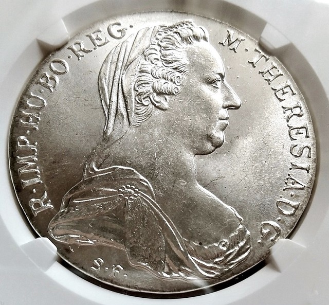 高評価 Ngc Ms66 1780年 Dated オーストリア マリアテレジア 1ターラー ターレル 1t 銀貨 リストライク 再銭貨 Antique Coin Ale