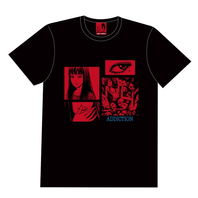 〈伊藤 潤二〉ADDICTION Tシャツ(富江) BLACK