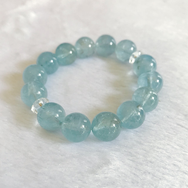 人魚の贈り物 透明アクアマリンブレス Mariage Crystal マリアージュクリスタル