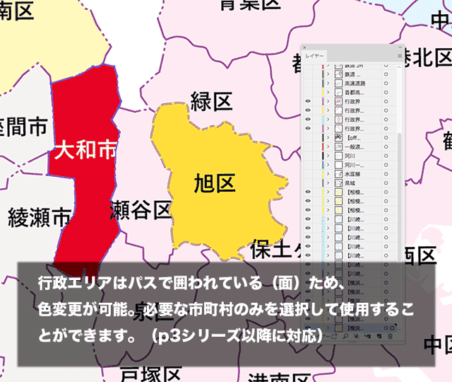 P3沖縄県 市町村名 K Okinawa P3 楽地図 日本全国の白地図ショップ