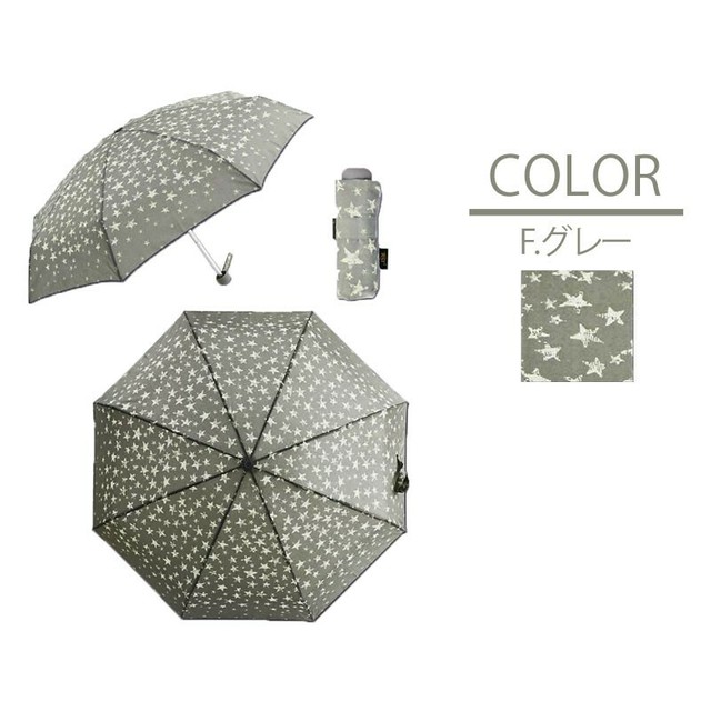 傘 折りたたみ傘 レディース 星柄 軽量 晴雨兼用 Uvカット 日傘兼用 6color 08 神戸和洋傘 Kobe Umbrella Store