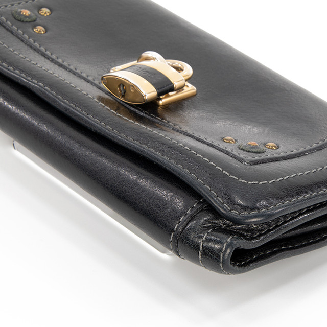 最終価格 送料無料 レア Chloe クロエ 長財布 二つ折り財布 パディントン 人気 高級 女性 メンズ 男性 黒 ブラック C071 Lexead レクシード