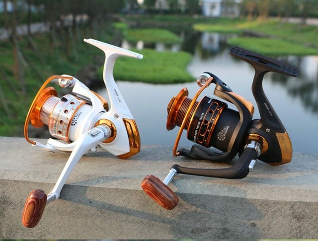 大人気 Spinning Fishing Reelスピニングリール ボールベアリング 5000番 ブラック Power Fishing