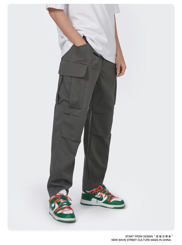 Inflationメンズブラックパンツ21スタイリッシュストレートパンツ男性ヴィンテージマルチポケットカーゴパンツメンズバギーパンツ3584ts21 ビンテージ ポケット多め インフレ公式ストア Efect