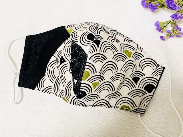 1点のみ 和柄マスク 大人用 男性にも ぐっさんちのてしごと